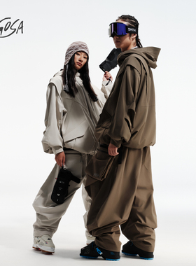 冷山YG滑雪服男女防水保暖宽松滑雪裤卫衣GOSKI联名YAKKY2425
