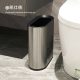 不锈钢极窄垃圾桶家用客厅卧室轻奢无盖窄长厕所卫生间按压式 盖子