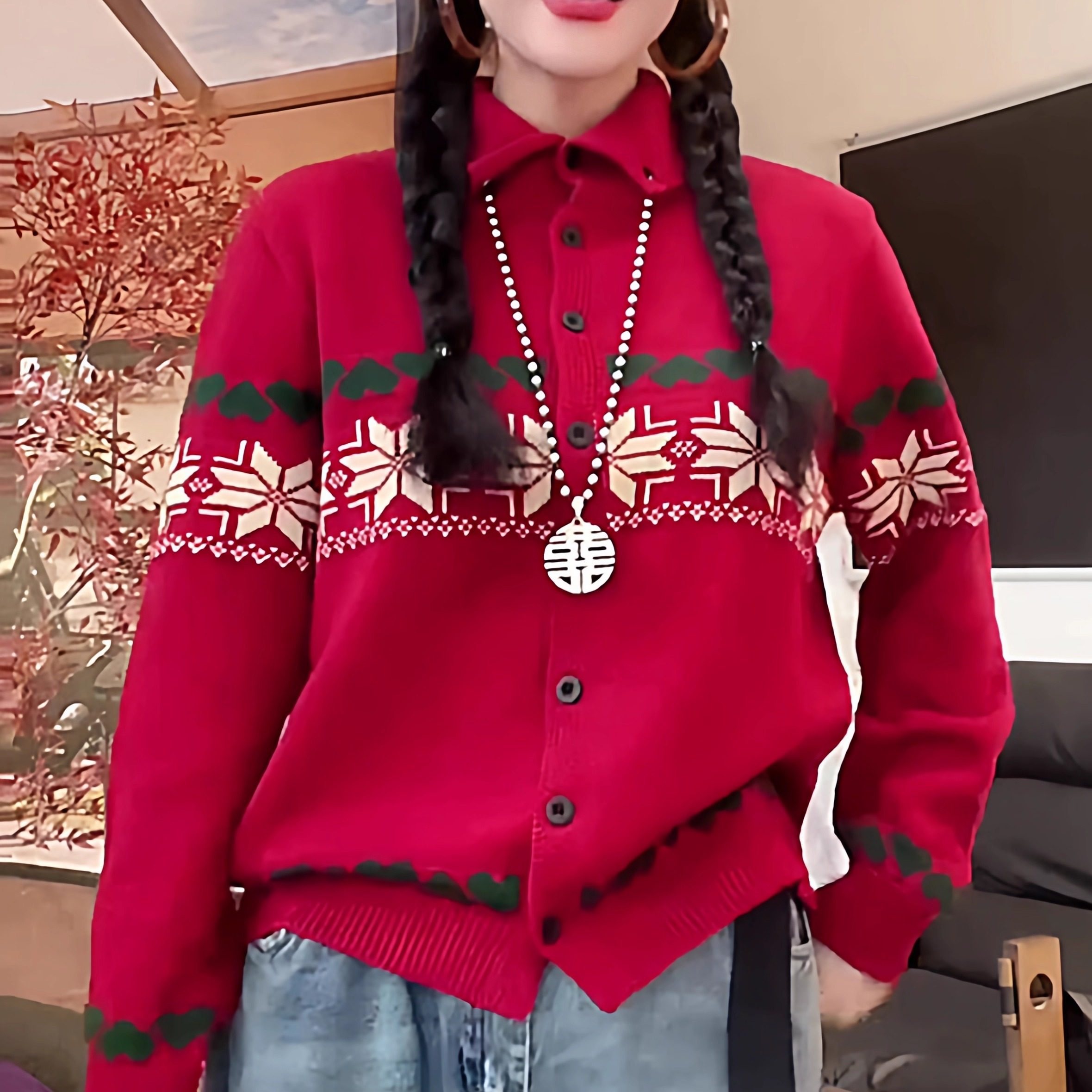 冬季复古百搭慵懒风半高领时尚长袖显瘦棉线开衫,女装/女士精品,毛针织衫,淘宝优惠券,粉丝福利购,淘宝优惠卷