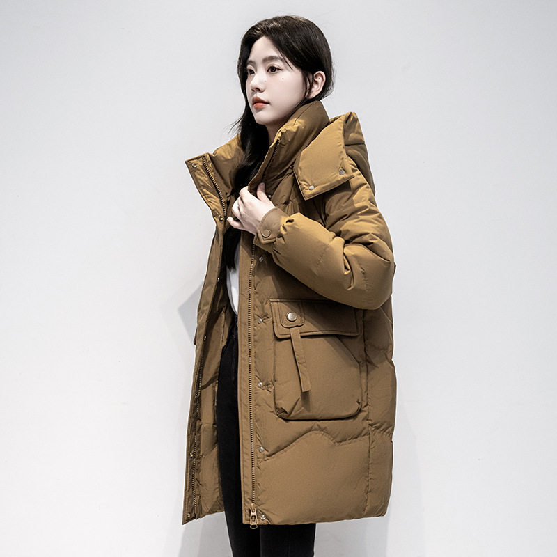 加厚保暖白鸭绒中长款羽绒服26羽绒服