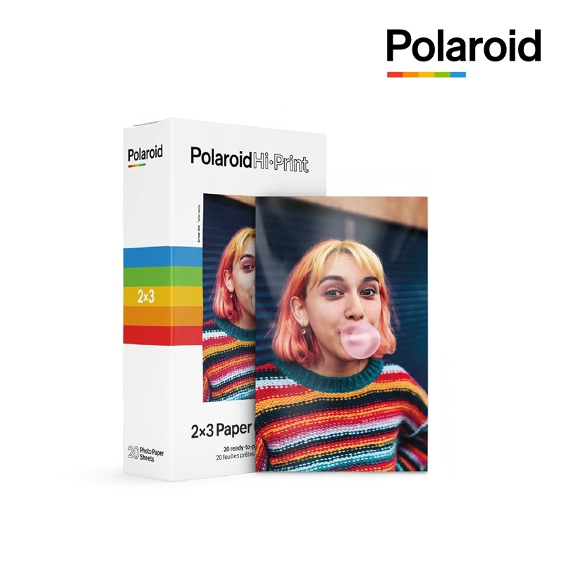 国行宝丽来Polaroid Hi-Print 2x3便携打印机专用相纸20张带背胶