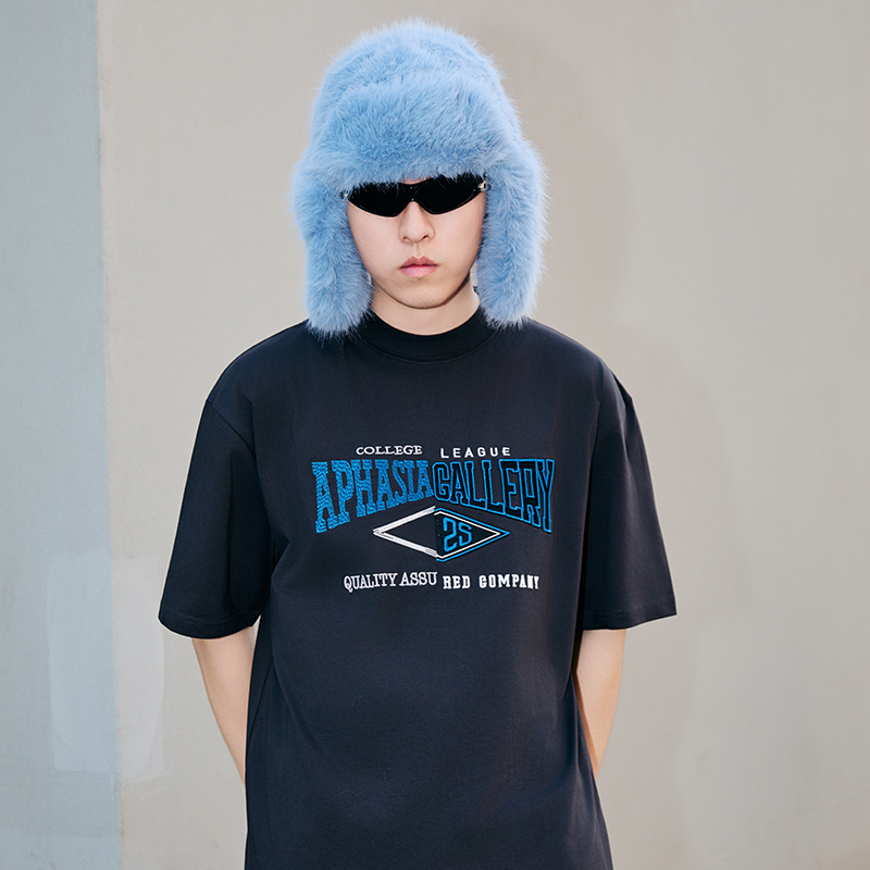 aphasiagallery刺绣短袖T恤