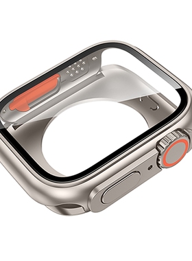 适用苹果10apple iwatch678代se秒变ultra壳膜一体全包手表壳防摔