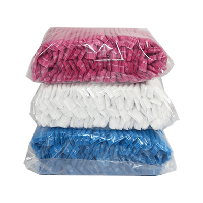 【加厚】一次性无纺布帽子蓝色条形帽厨师防尘帽透气工作车间网帽