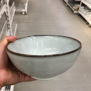 IKEA宜家正品格拉德里碗大号加厚石瓷上菜碗厨房家用喝汤碗面条碗