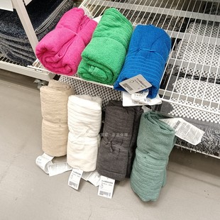 IKEA宜家正品沃格逊浴巾家用全棉吸水速干成人洗澡裹巾搓澡大毛巾