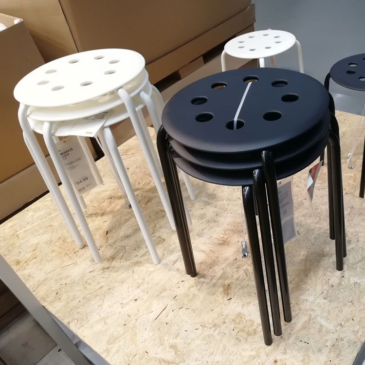 IKEA宜家正品国内代购玛留斯凳餐桌吃饭凳办公座凳成人塑料凳子