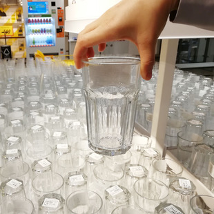 包邮宜家博克尔杯子透明玻璃家用喝水杯咖啡杯奶茶杯冷冻饮料杯