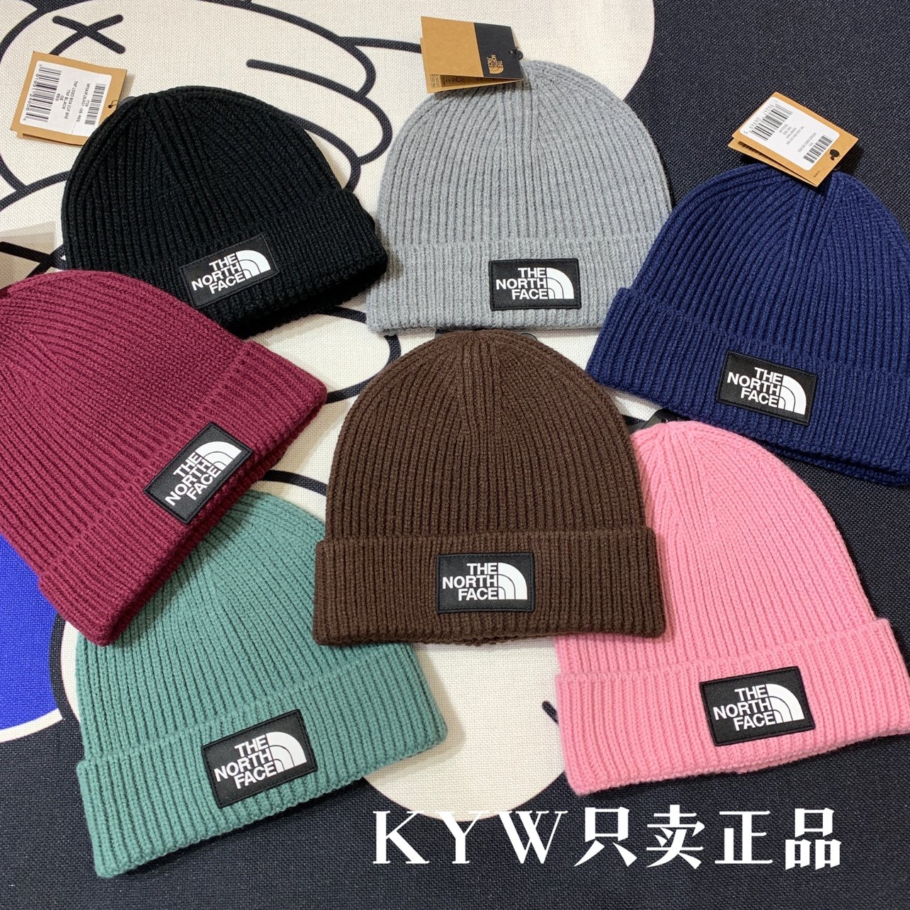 北面男女保暖针织毛线帽