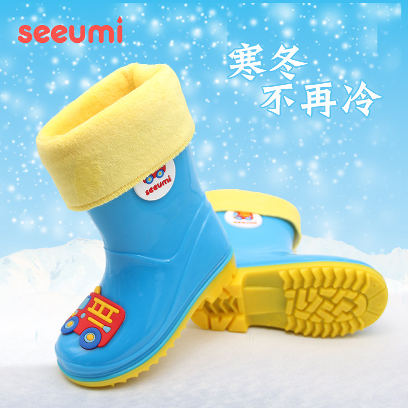 轻便柔软儿童雨鞋加绒保暖柔软防滑卡通男童女童宝宝学生胶鞋雨靴,童鞋/婴儿鞋/亲子鞋,雨靴,淘宝优惠券,粉丝福利购,淘宝优惠卷