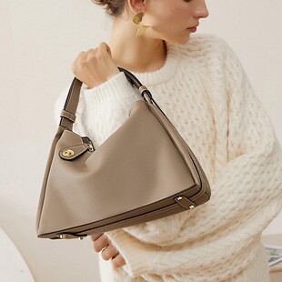 法国牛皮小众菜篮子包高级感真皮手提斜挎半月包方形时尚腋下女包