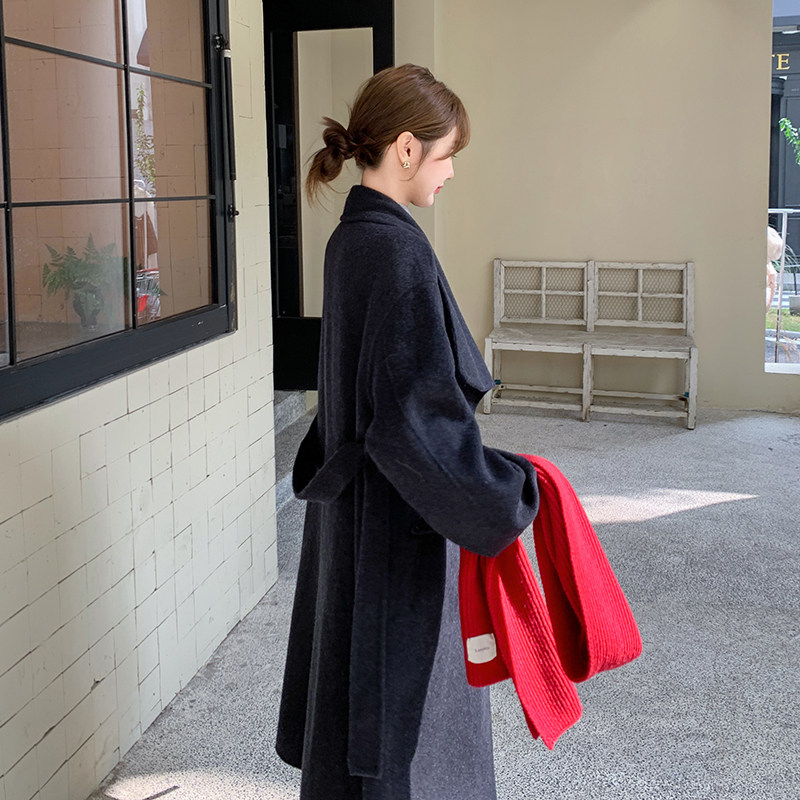 新款双面呢大翻领大衣2B148-926P285K398,女装毛呢外套,2B148