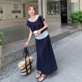 新款假两件上衣半身裙套装221-995P155K218，女装套装/套裙，2B148