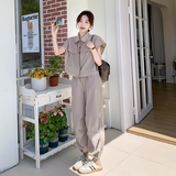 工装长裤套装221-885P140K198，女装套装/套裙，2B148