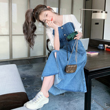 牛仔拼接连衣裙221-2371-P110-K168，女装连衣裙，2B148