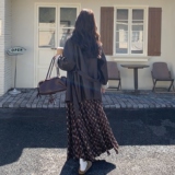 休闲格纹拼接气质深咖色皮衣外套女春秋2025新款独特超好看PU夹克，女装风衣，2B148
