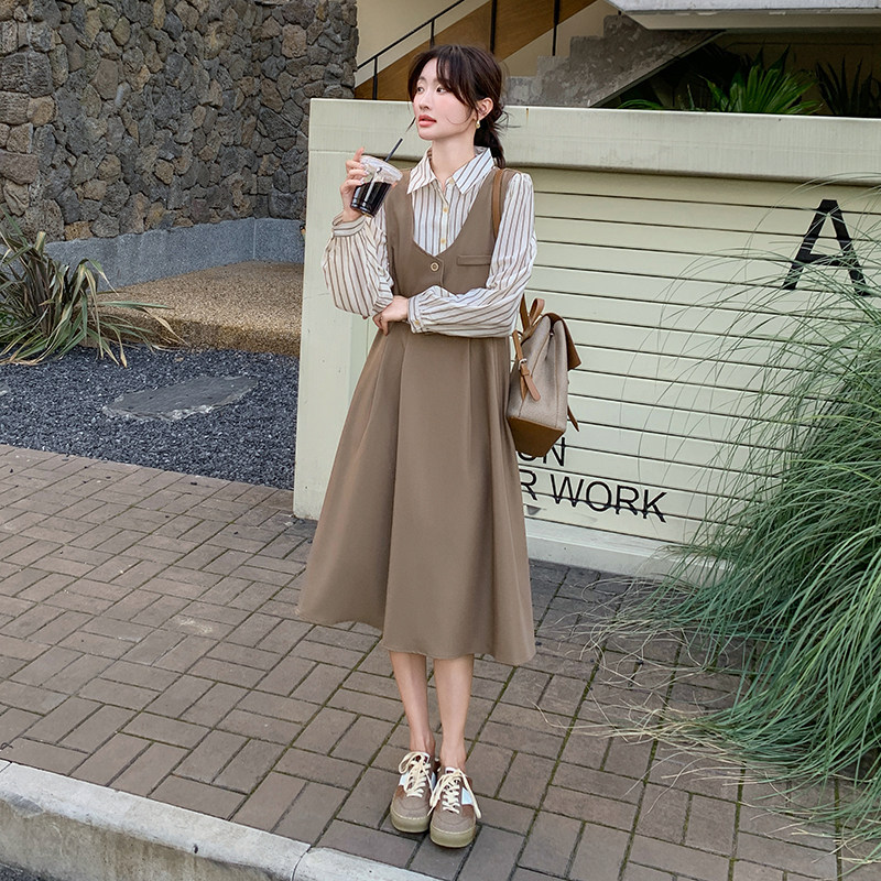 221新款假三件连衣裙221-902P130K188,女装连衣裙,2B148