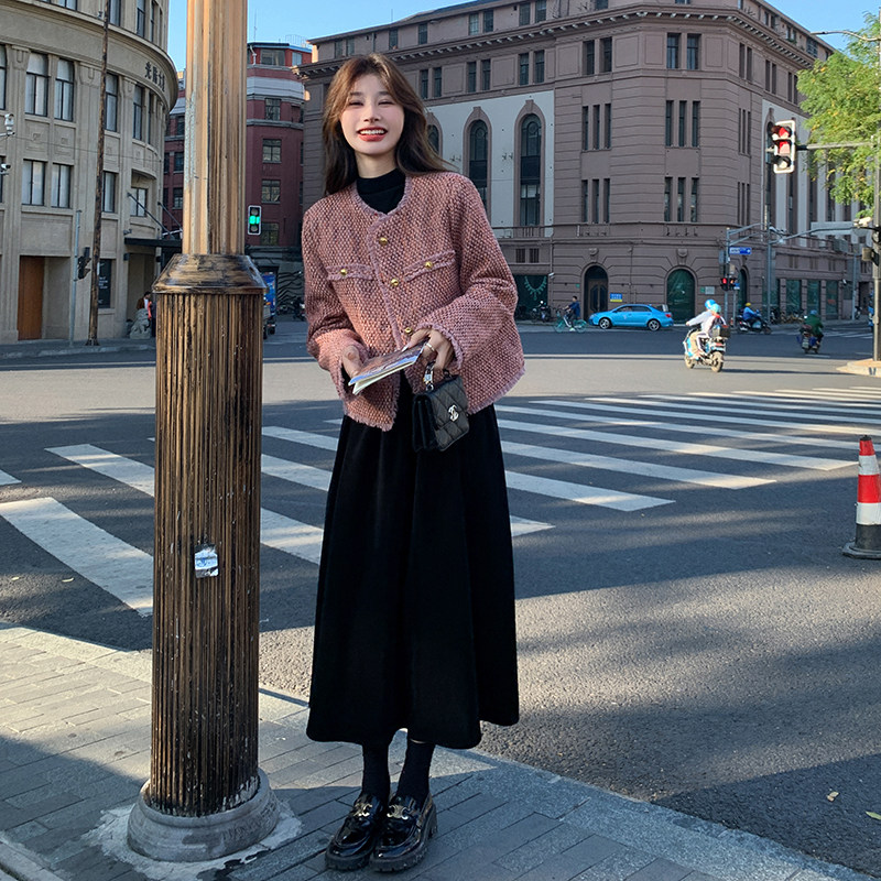 221新款小香风连衣裙外套外套+内搭裙子221-860-P195K278,女装套装/套裙,2B148