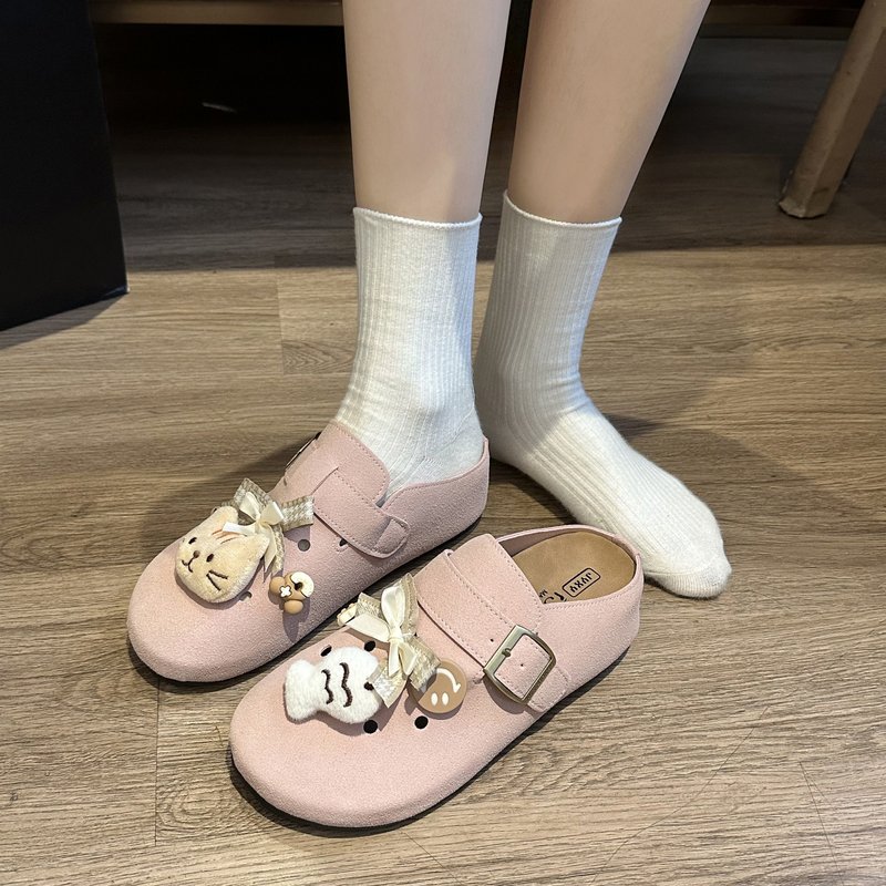 软萌可爱猫咪厚底拖鞋少女春