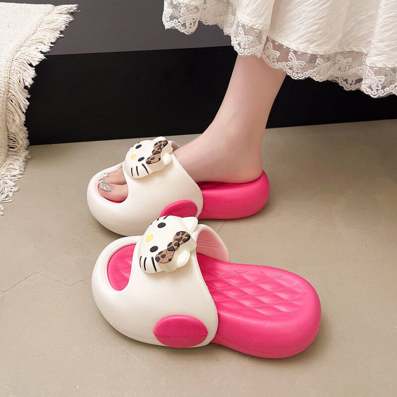 高颜值可爱凯蒂猫凉拖鞋少女夏季浴室洗澡拖鞋防滑防水eva一字拖
