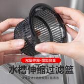 厨房水槽过滤网快速排水防堵洗菜盆下水滤水篮多尺寸免脏手清理