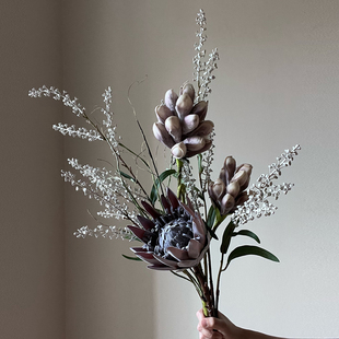 假花仿真帝王花束 侘寂中式风家居酒店前台民宿软装套装摆件客厅