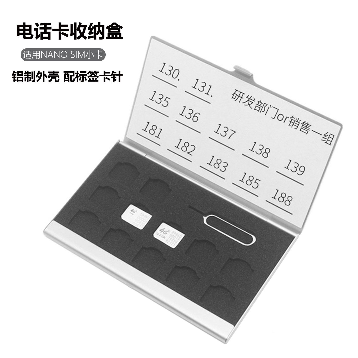 电话卡盒24张小sim整理盒送标签图片