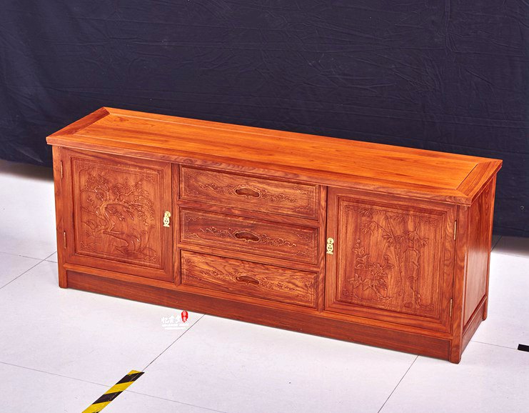 电视柜实木刺猬紫檀红木家具高