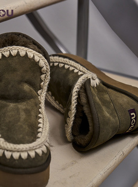 mou迷你爱斯基摩羊皮毛一体 厚底靴雪地靴冬靴