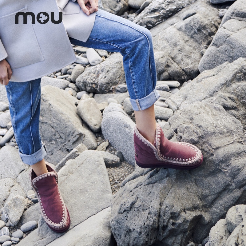 mou女士羊毛保暖雪地靴