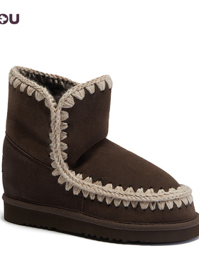 mou秋冬ESKIMO 18羊皮毛一体 圣诞新年 雪地靴 短靴 休闲靴