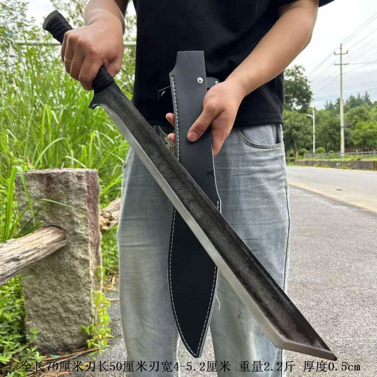自驾影视刀具开山刃砍刃唐横刀剑家居生存刀工艺品户外手工未开刃
