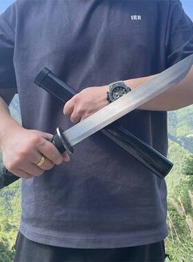 古风收藏手工荒野开山刃家居生存刀一体龙骨战术宝剑砍大刀未开刃