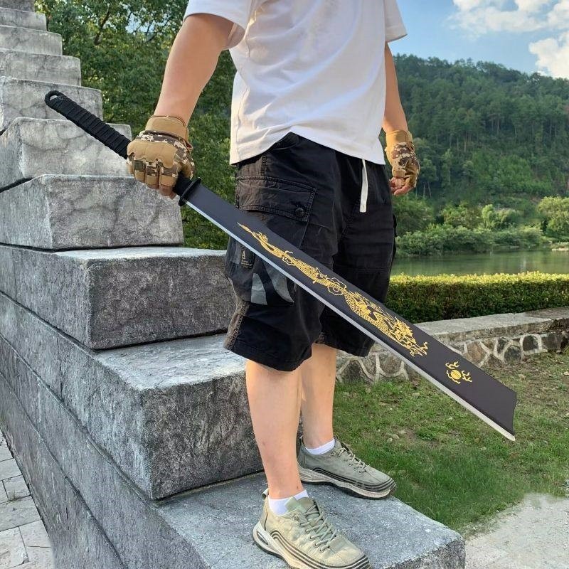 唐剑武术合法镇宅长款中国唐横刀野外冷兵器高硬度直刀自驾未开刃