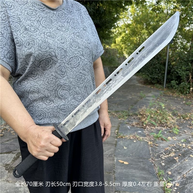 高硬度开山刃冷兵器手工高锰钢武器练习战术刀防身钢刀合法未开刃