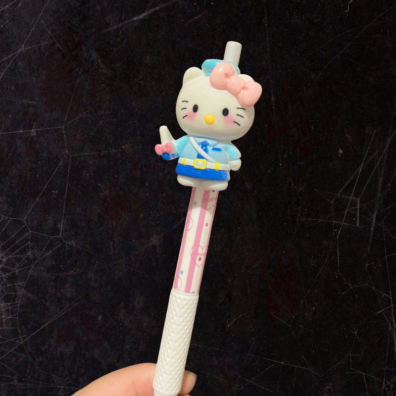 简约小清新Kitty猫中性笔卡通可爱少女心凯蒂猫学生用顺滑书写笔