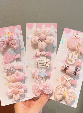 甜美可爱小兔女童发夹套装