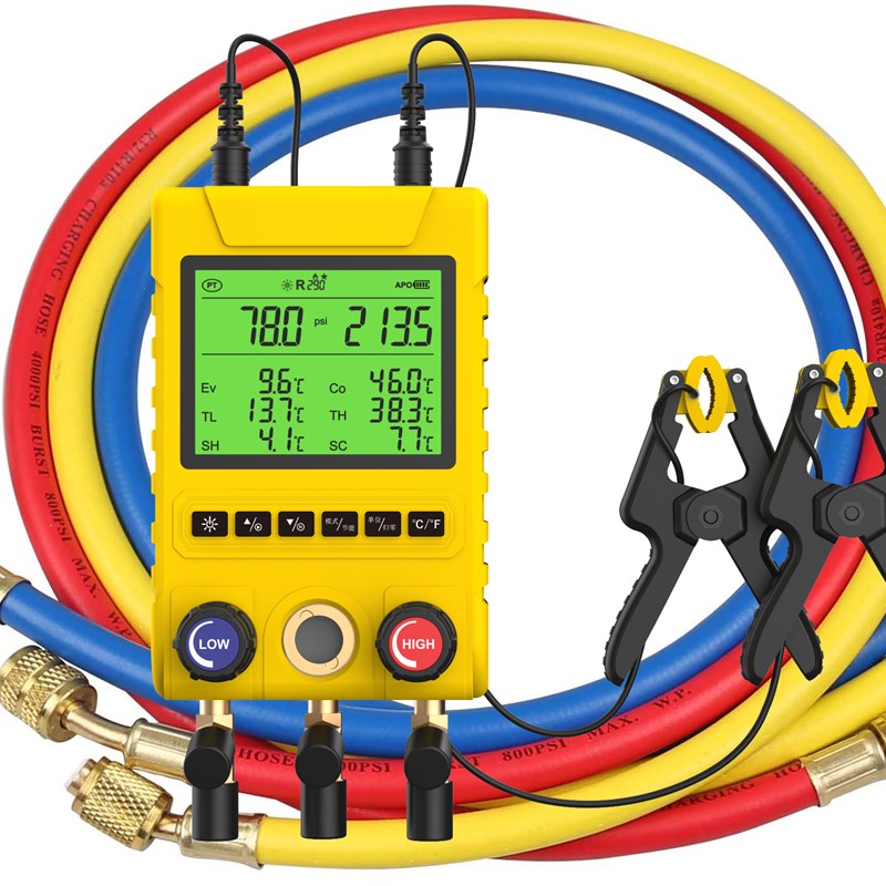 云控MG-10g0歧管仪数显冷媒表空调压力表雪种表制冷剂冷媒表歧管