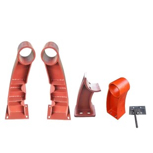 公路桥梁铸铁护栏支架牛角防撞隔离栏扶手预埋钢板构件底座支撑架