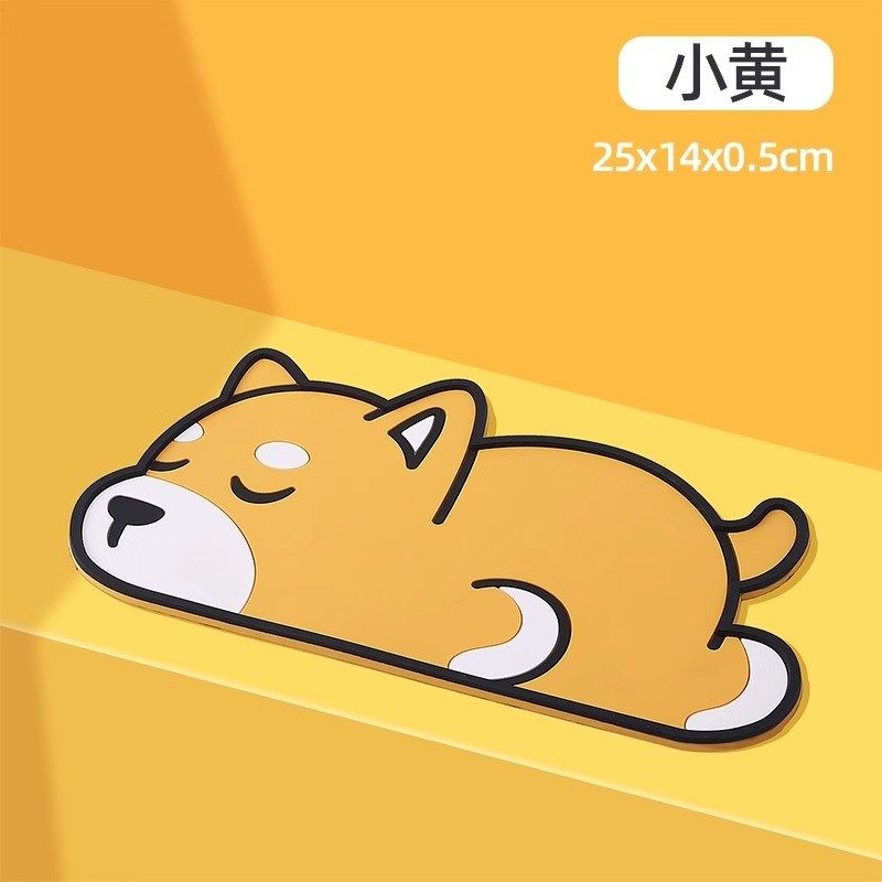 汽车车载卡通可爱防滑垫中控台手机摆件车用耐高温置物垫仪表台