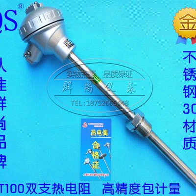 WZP2-230/WZP2-231/双支PT100铂热电阻/传感器/固定螺纹热电偶
