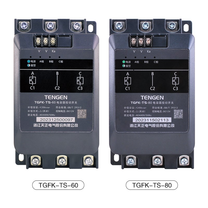 天正TGFK智能低压复合开关60A分补80A三相共补R动态电容器投切开