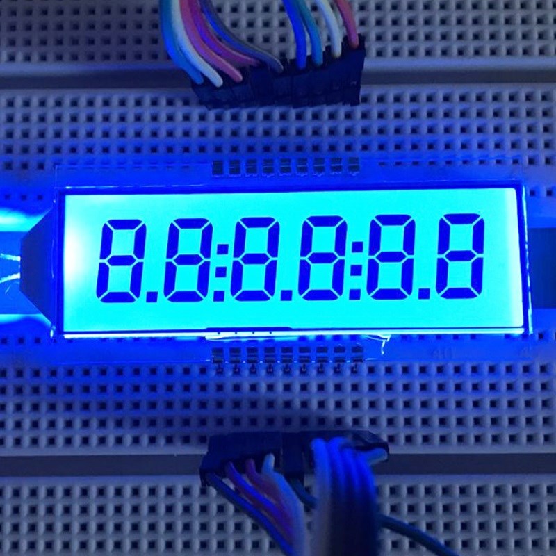 大连奇耘6位8字LCD液晶数码管显示屏笔段式液晶屏EDS809-1可开模