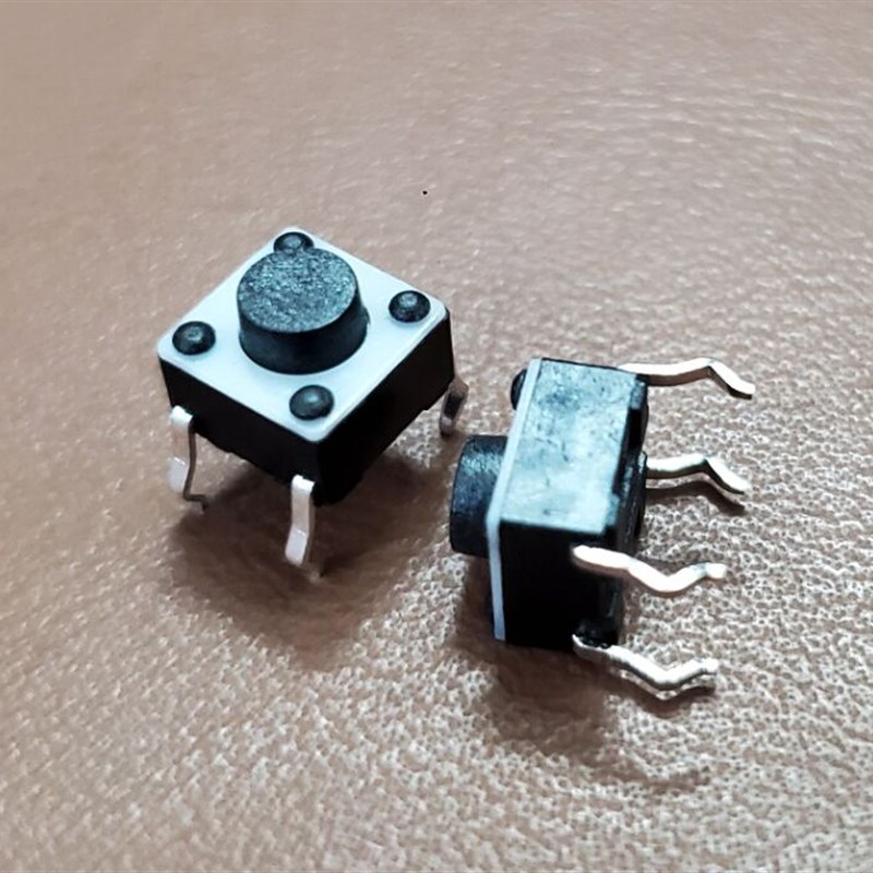 【1000个25元包邮】轻触开关 6*6*5mm 铜脚 微动按键 4脚电磁炉用