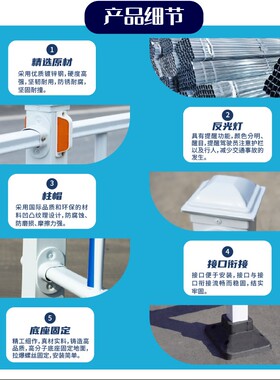 城市公路隔离栏马路交通围栏锌钢市政道路护栏人行道栏杆防撞栅栏