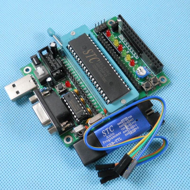 51单片机开发板STC89C52RC最小系统C51实验编程学习 智能小车控制