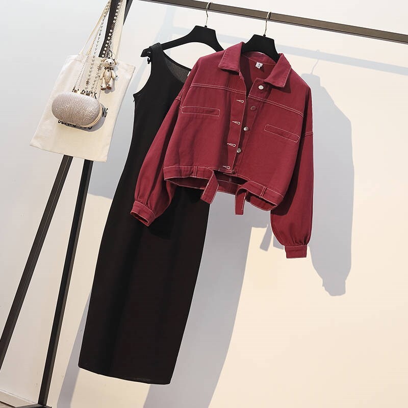 单/套装大码女装2019初秋新款胖妹妹遮肚网红外套连衣裙两件套装在类目 孕妇装/孕产妇用品/营养, 孕妇装, 连衣裙中 - 来自Buy2taobao.com提供专业的淘宝代购服务