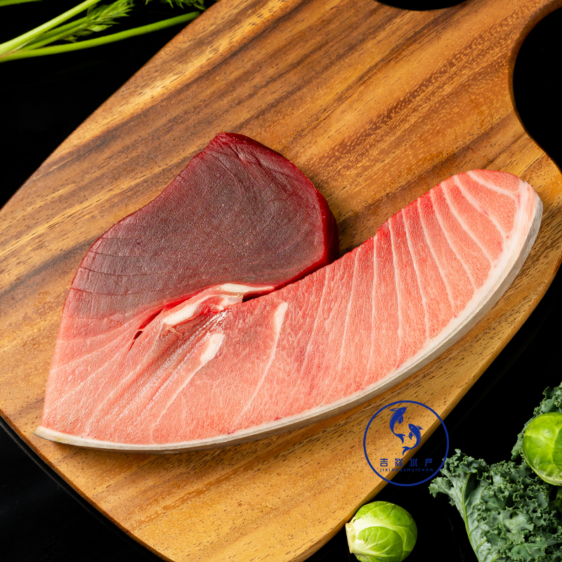 现切西班牙进口冰鲜蓝旗金枪鱼大腩蛇腹新鲜金枪鱼toro鱼腩500g