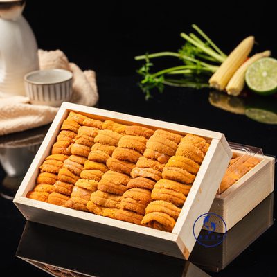 加拿大原料空运  进口 现剥马粪虾夷海胆肉即食刺身日料同款220g