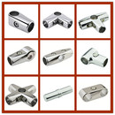 32mm晾衣架配件两通圆管连接件不锈钢管连接件货架配件连接头